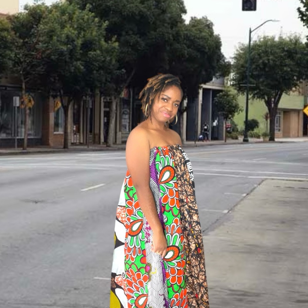 Multicolor Off-Shoulder Dress - Picture 4 of 10